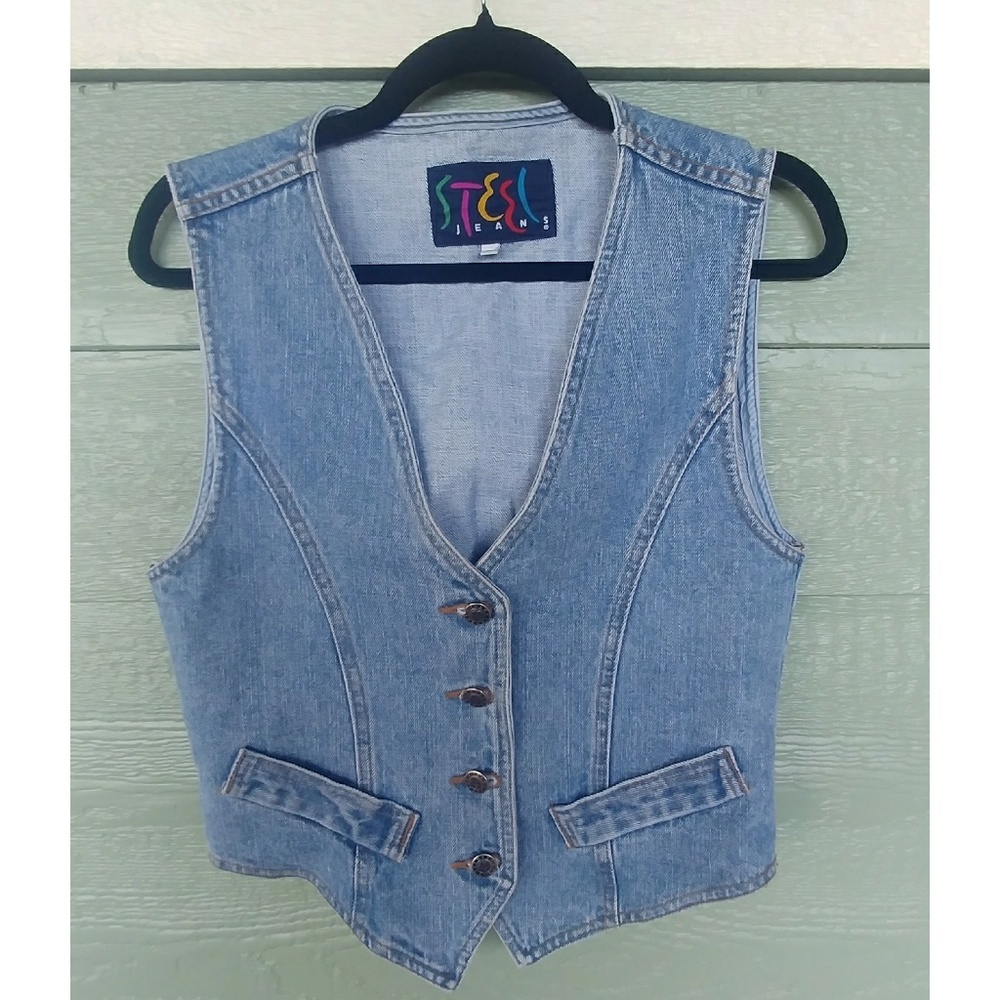 Vintage Steel Jeans 80s 90s Denim Vest